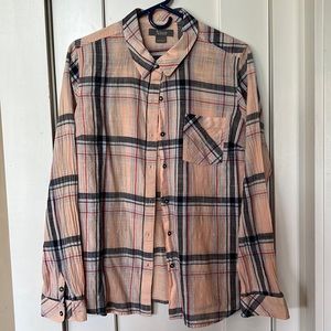 Plaid button down shirt